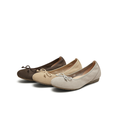 天美意2025春新款一脚蹬蝴蝶结百搭舒适纯色女浅口单鞋KQ027AQ5