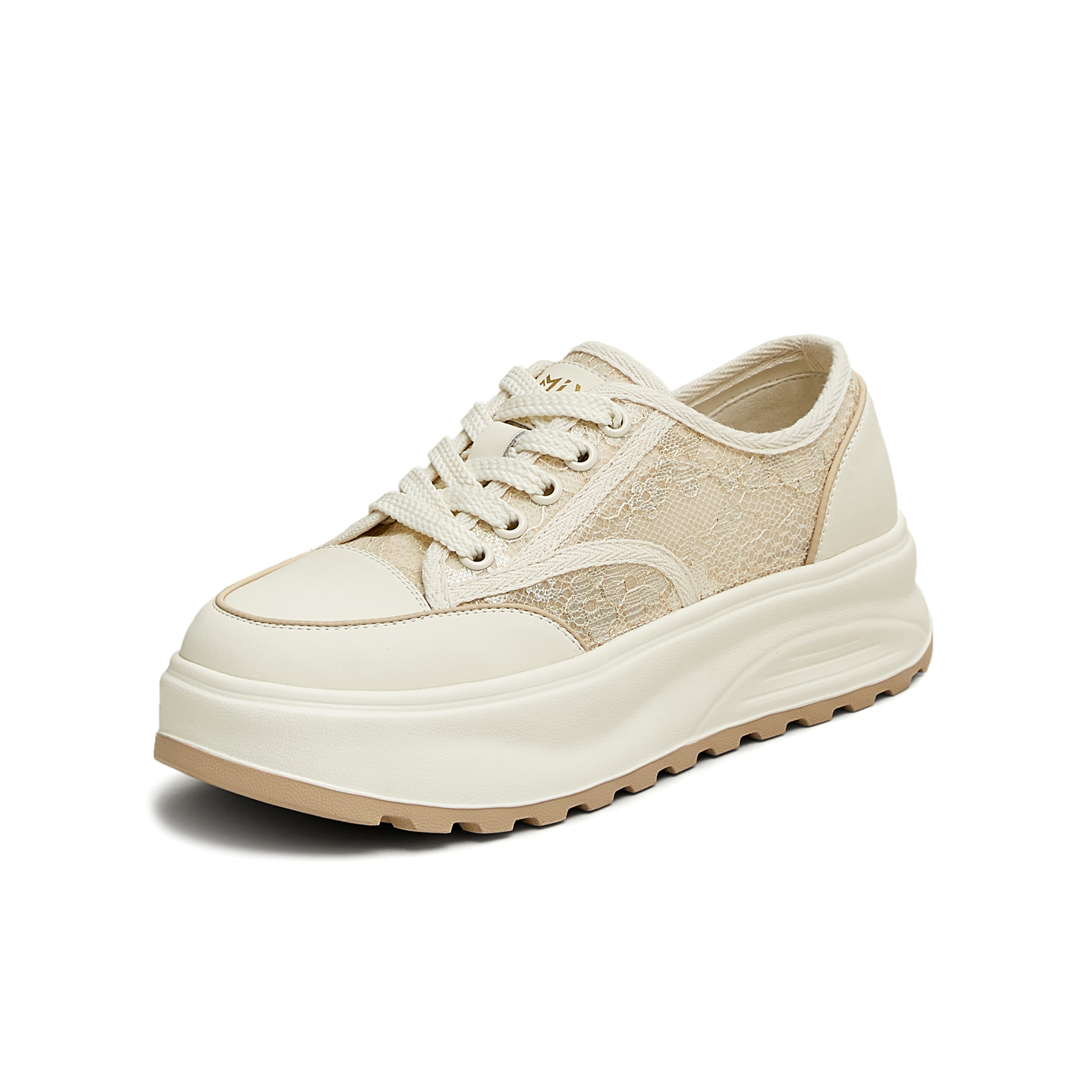 天美意2025夏新款商场同款厚底百搭运动系带女休闲板鞋BK951BM5