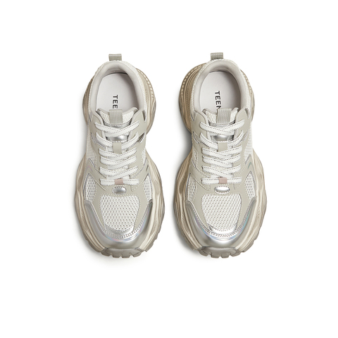 天美意2025夏新款厚底休闲百搭系带潮流增高女老爹鞋KD083BM5