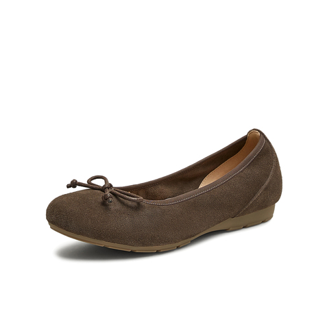 天美意2025春新款一脚蹬蝴蝶结百搭舒适纯色女浅口单鞋KQ027AQ5