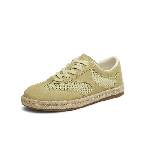 天美意2025夏新款休闲系带百搭运动鞋复古网面女德训鞋KG093BM5