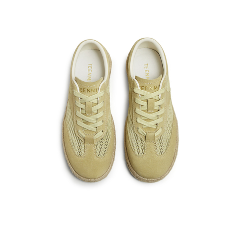 天美意2025夏新款休闲系带百搭运动鞋复古网面女德训鞋KG093BM5