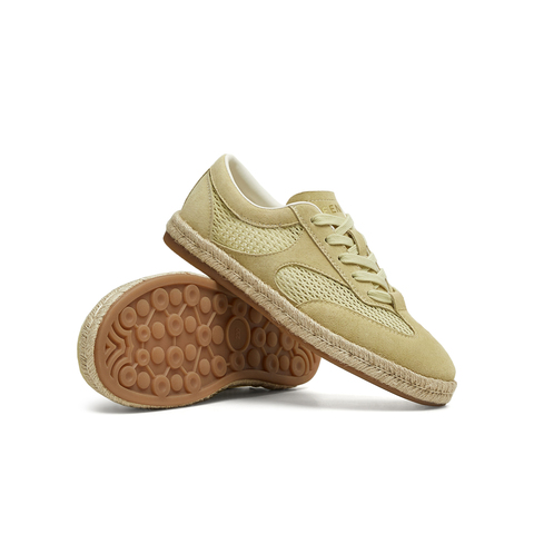 天美意2025夏新款休闲系带百搭运动鞋复古网面女德训鞋KG093BM5