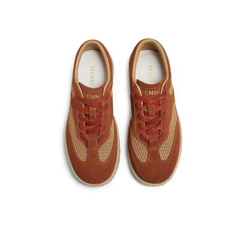 天美意2025夏新款休闲系带百搭运动鞋复古网面女德训鞋KG093BM5