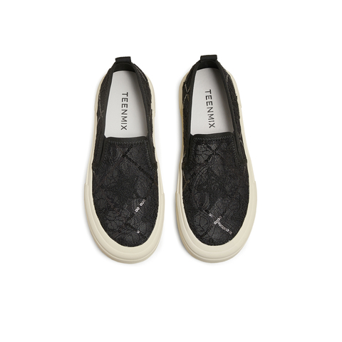 天美意2025夏新款一脚蹬舒适百搭通勤上班渔夫鞋女板鞋KJ007BA5