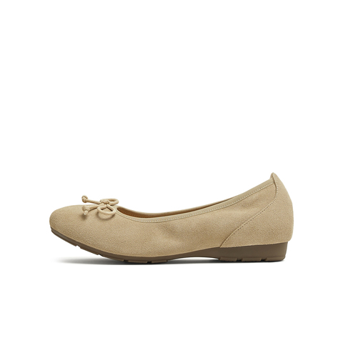 天美意2025春新款一脚蹬蝴蝶结百搭舒适纯色女浅口单鞋KQ027AQ5