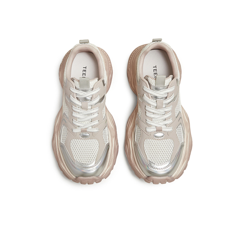 天美意2025夏新款厚底休闲百搭系带潮流增高女老爹鞋KD083BM5