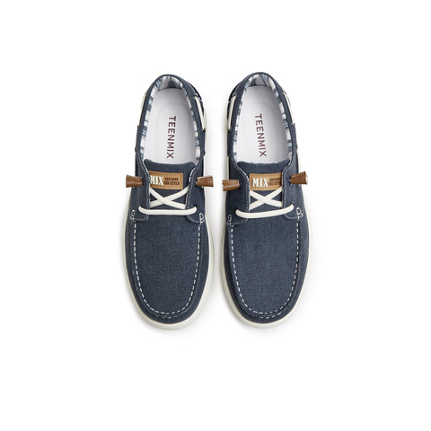 天美意2025夏新款商场同款舒适轻便一脚蹬懒人男布鞋C5N08BM5