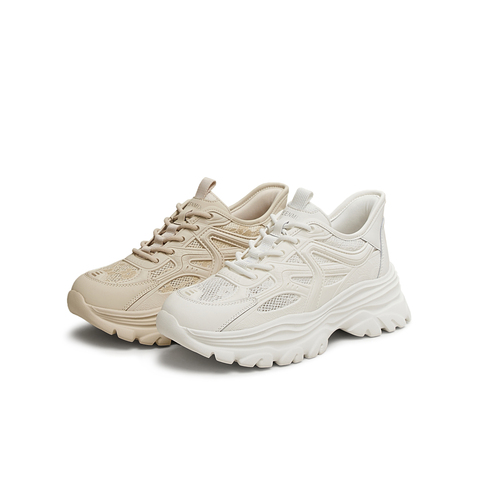 天美意2025夏新款商场同款休闲百搭厚底系带女老爹鞋BG267BM5