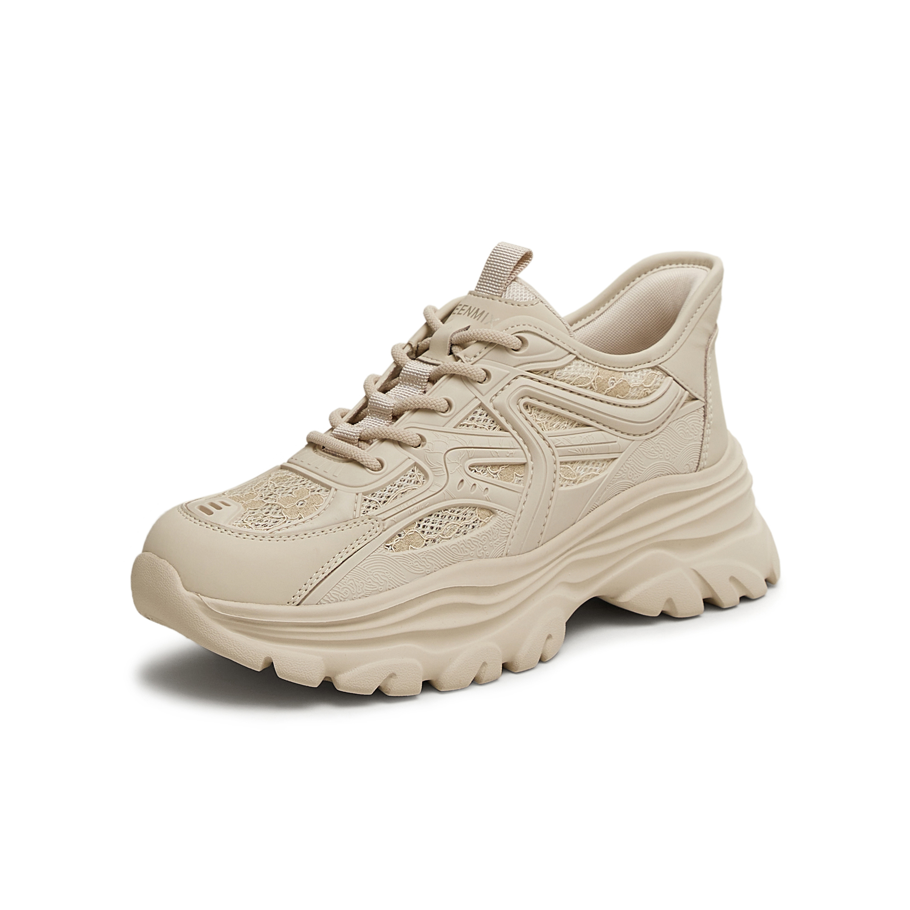 天美意2025夏新款商场同款休闲百搭厚底系带女老爹鞋BG267BM5