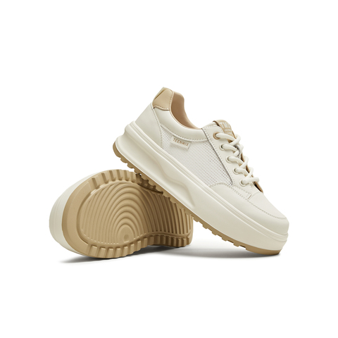 天美意2025夏新款商场同款休闲百搭厚底系带舒适女板鞋BJ563BM5