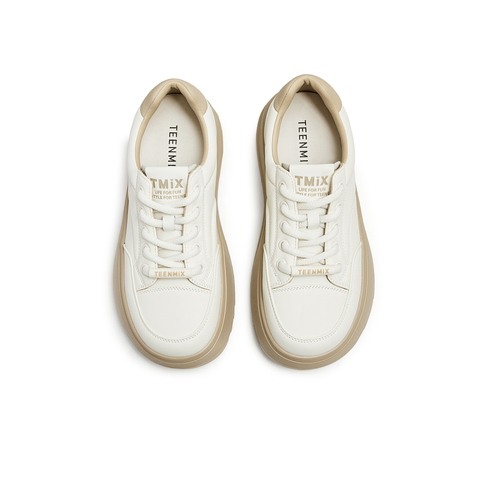 天美意2025春新款商场同款厚底简约清新百搭通勤女板鞋BJ561AM5