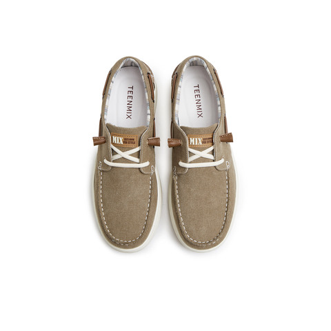 天美意2025夏新款商场同款舒适轻便一脚蹬懒人男布鞋C5N08BM5