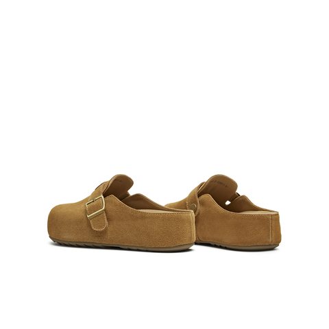 天美意2025夏新款厚底复古百搭拖鞋半拖通勤女勃肯鞋KK042BT5