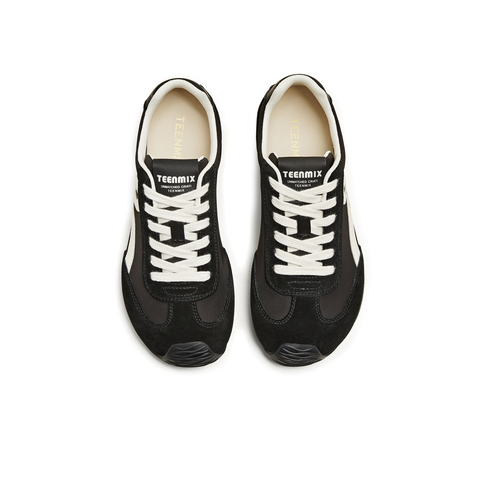 天美意2025夏新款休闲百搭复古平底潮流德训鞋女阿甘鞋KG096BM5