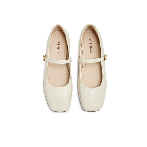 天美意2025春新款商场同款法式温柔浅口平底女玛丽珍鞋BL101AQ5