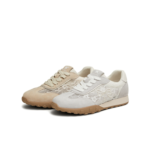 天美意2025夏新款时尚休闲百搭系带网面通勤女德训鞋KG087BM5