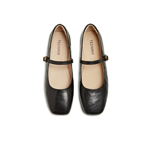 天美意2025春新款商场同款法式温柔浅口平底女玛丽珍鞋BL101AQ5