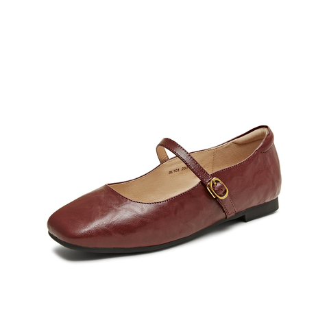 天美意2025春新款商场同款法式温柔浅口平底女玛丽珍鞋BL101AQ5
