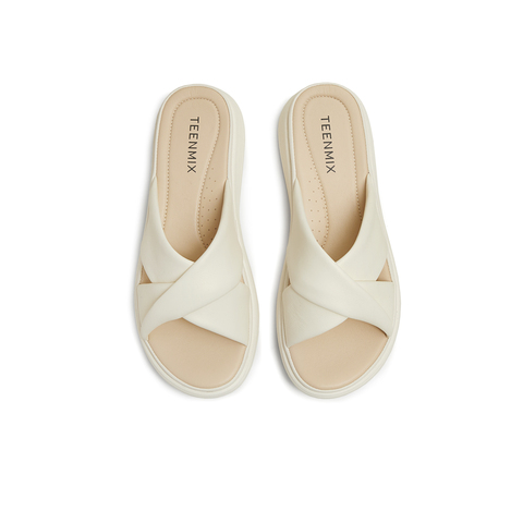 天美意2025夏新款商场同款软底休闲百搭舒适女一字拖鞋BK981BT5