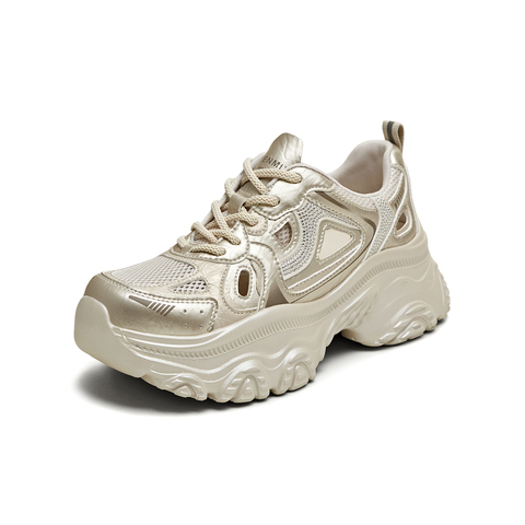 天美意2025夏新款透网百搭厚底小个子增高透气女老爹鞋BL141BM5