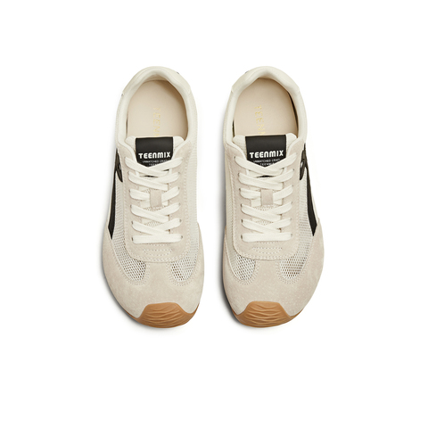 天美意2025夏新款休闲百搭复古平底潮流德训鞋女阿甘鞋KG096BM5