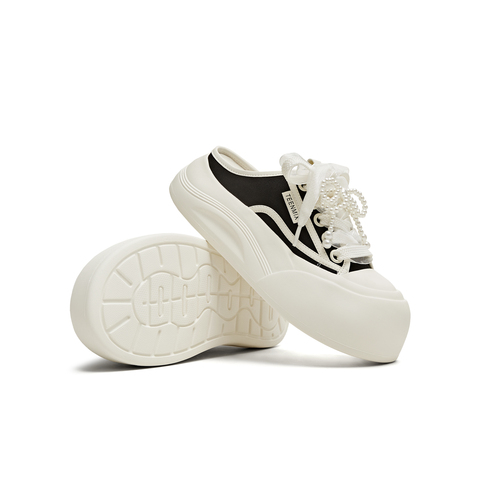 天美意2025夏新款半拖鞋后空拖鞋运动休闲百搭女板鞋KB075BH5