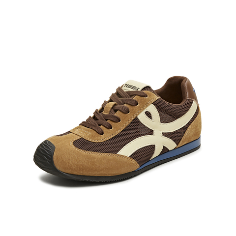 天美意2025夏新款休闲百搭复古平底潮流德训鞋女阿甘鞋KG096BM5