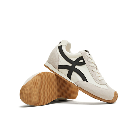 天美意2025秋新款休闲百搭复古平底潮流德训鞋女阿甘鞋KG096CM5