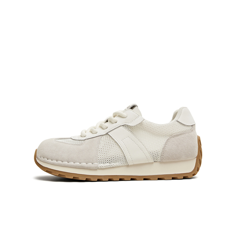 天美意2025夏新款休闲系带百搭复古透气女阿甘德训鞋KG040BM5