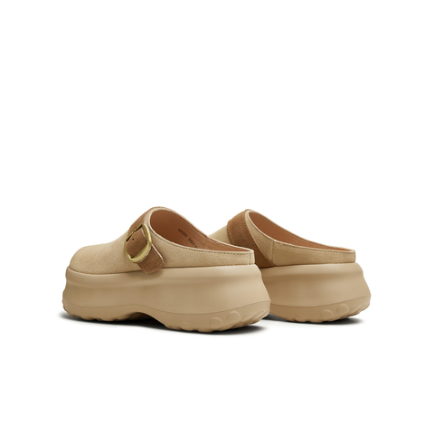 天美意2025秋新款包头拖百搭休闲厚底纯色通勤女勃肯鞋KK057CH5