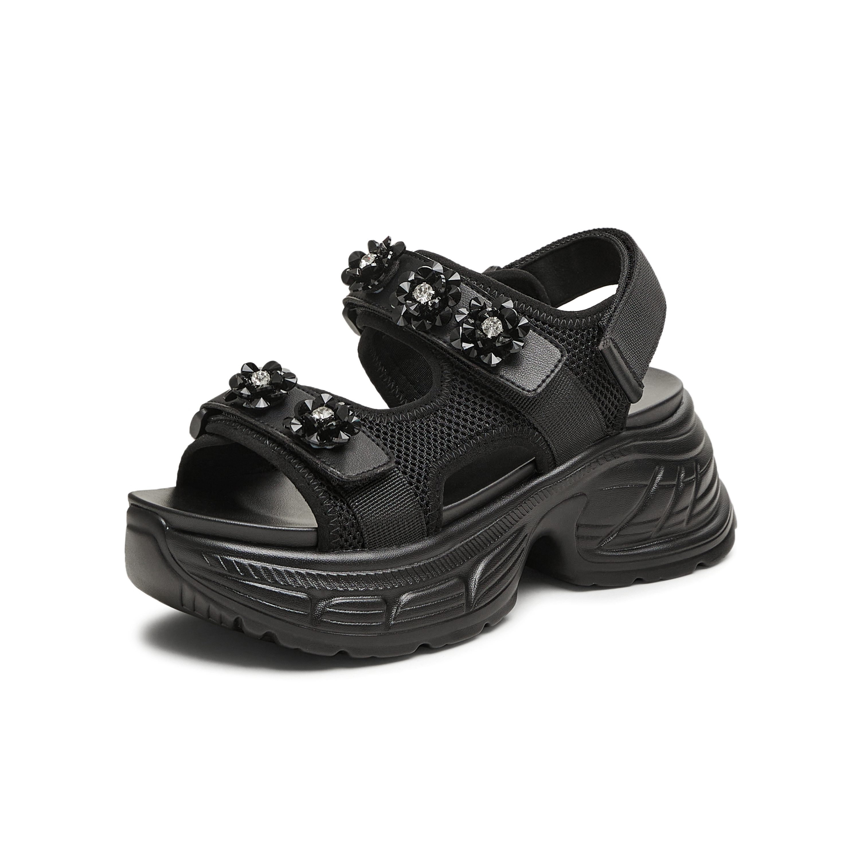 天美意2025夏新款商场同款厚底增高休闲百搭女老爹凉鞋BL011BL5