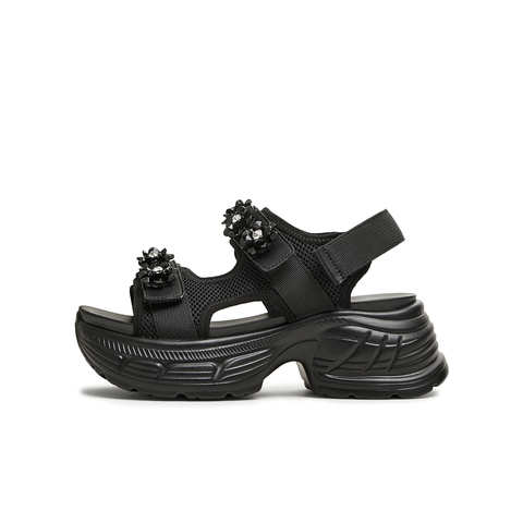 天美意2025夏新款商场同款厚底增高休闲百搭女老爹凉鞋BL011BL5