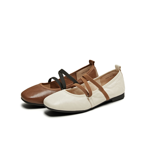 天美意2025秋新款商场同款芭蕾法式交叉带女玛丽珍鞋KM080CQ5