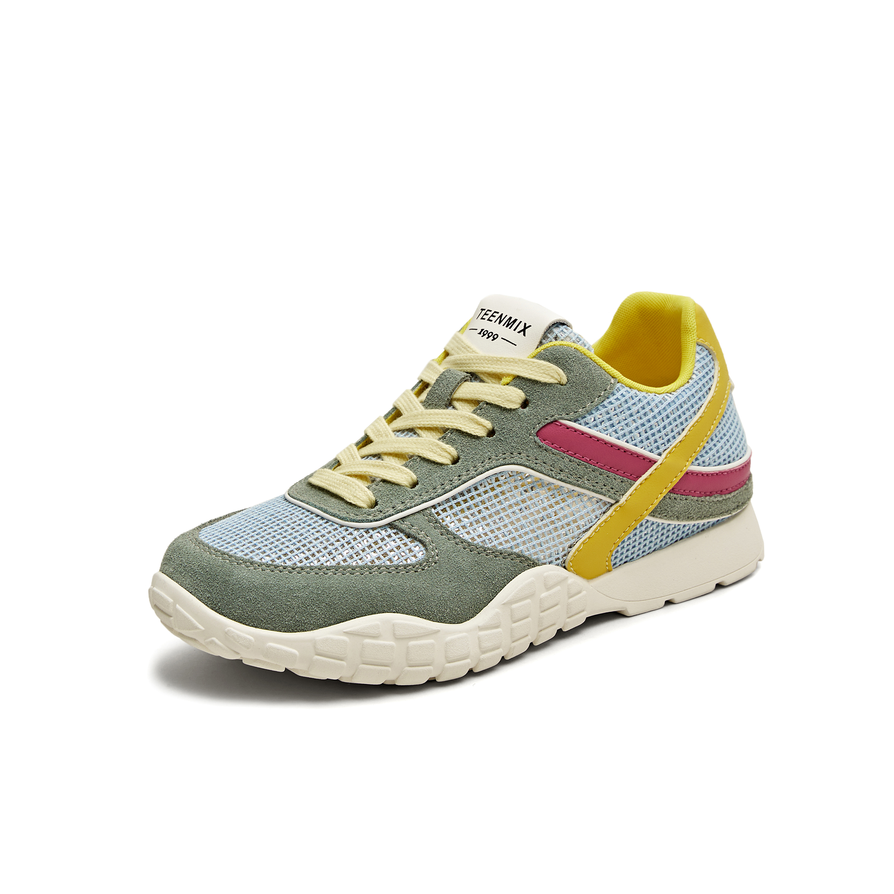 天美意2025夏新款休闲系带运动百搭撞色复古女德训鞋KG098BM5