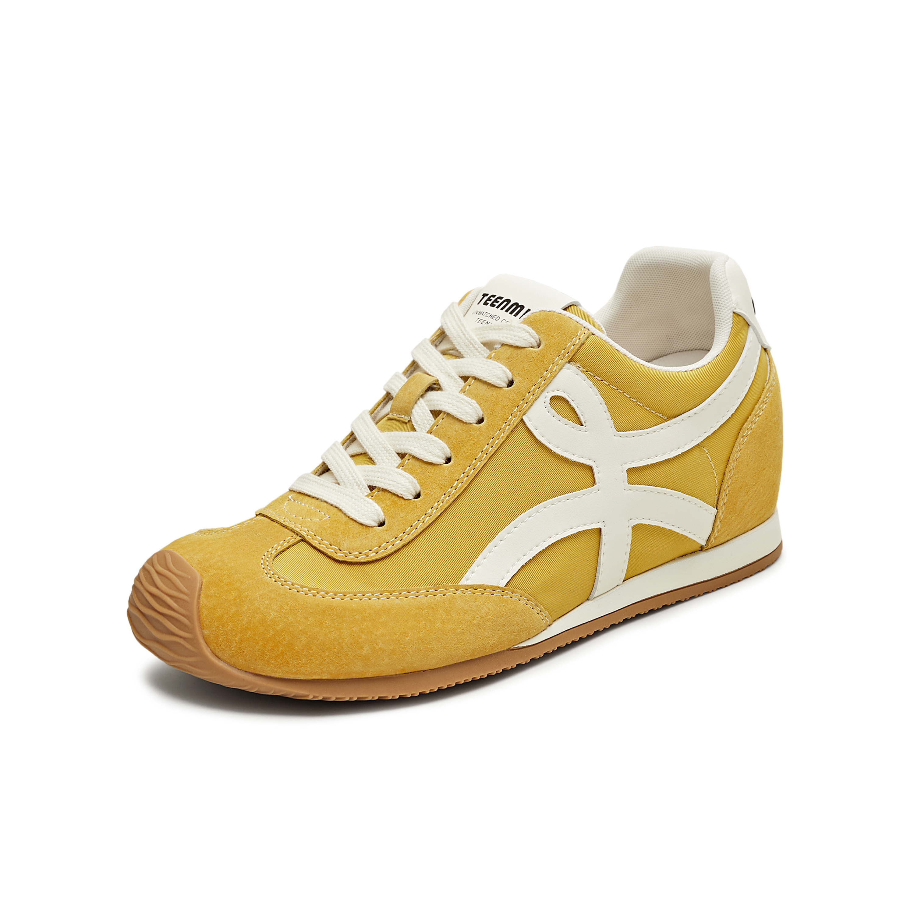 天美意2025秋新款休闲百搭复古平底潮流德训鞋女阿甘鞋KG096CM5