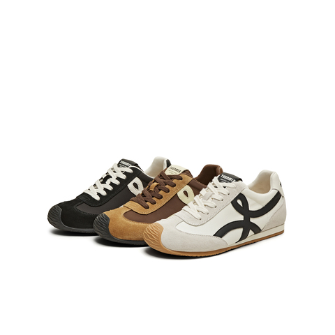 天美意2025秋新款休闲百搭复古平底潮流德训鞋女阿甘鞋KG096CM5