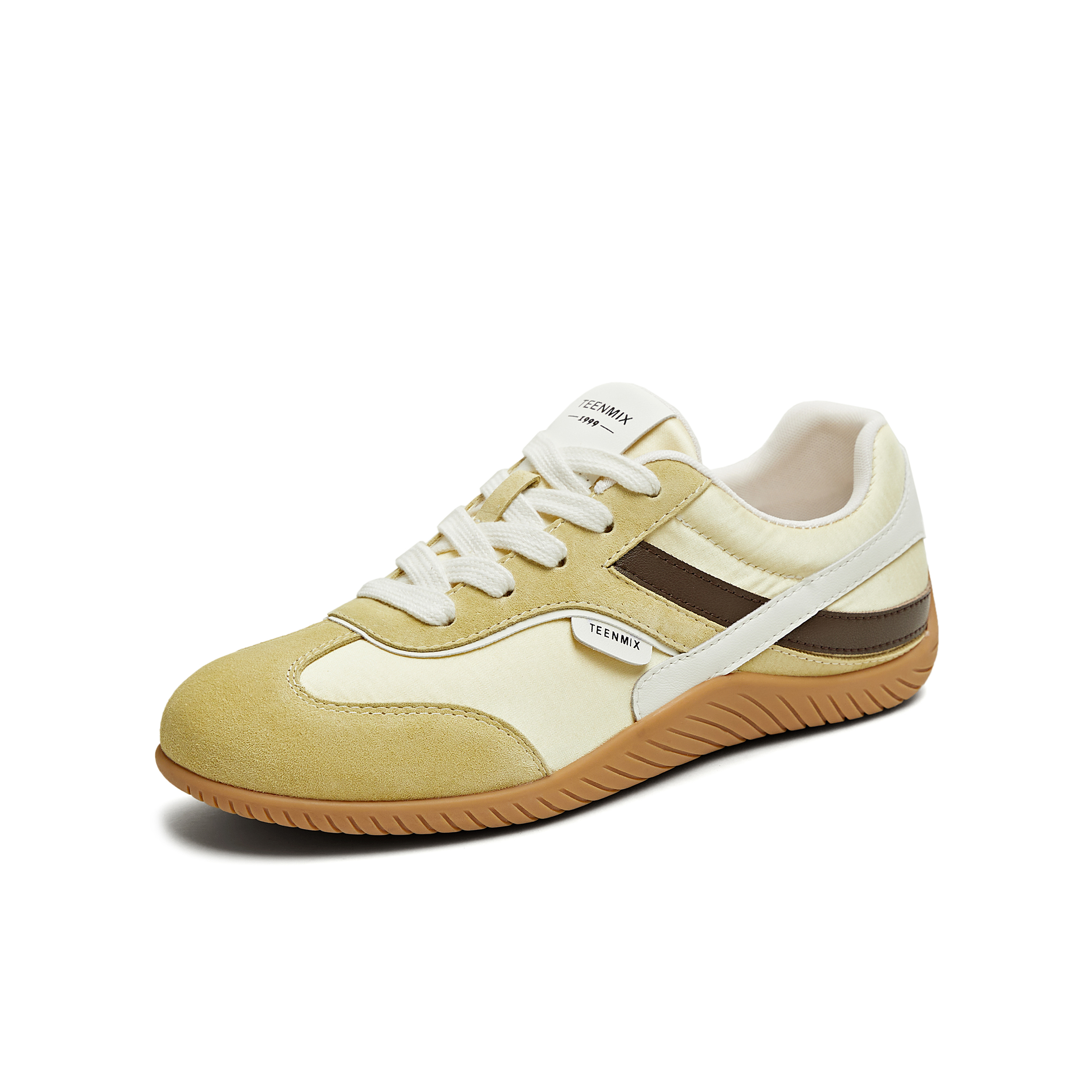 天美意2025秋新款休闲小白鞋运动复古板鞋百搭女德训鞋KG102CM5