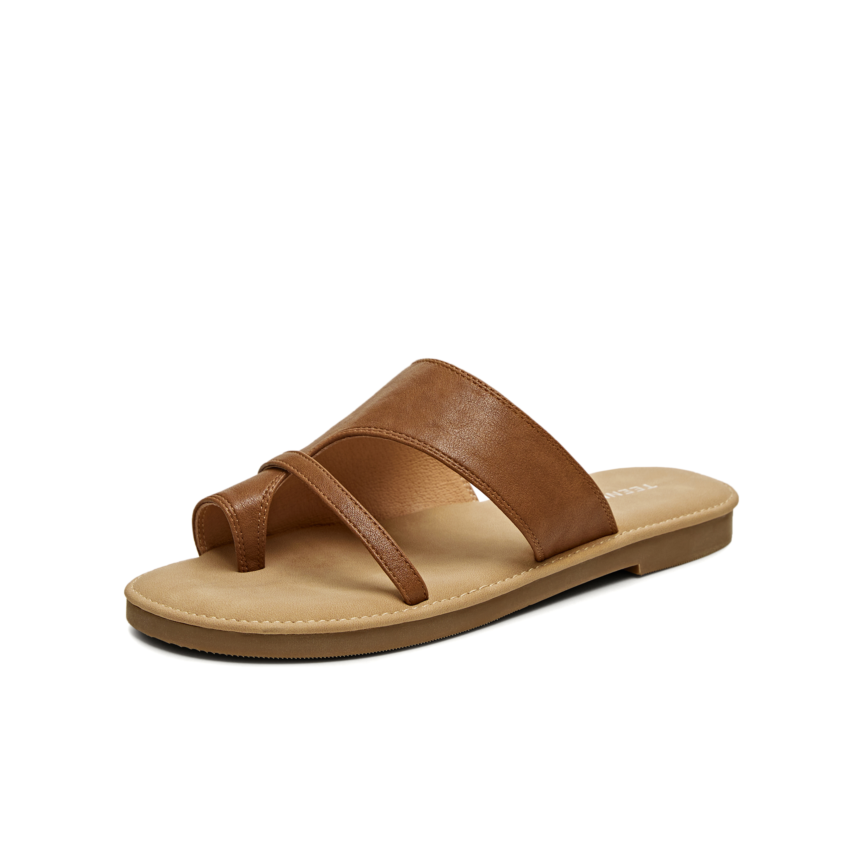 天美意2025夏新款时尚套趾舒适慵懒休闲外穿女一字拖鞋KT073BT5