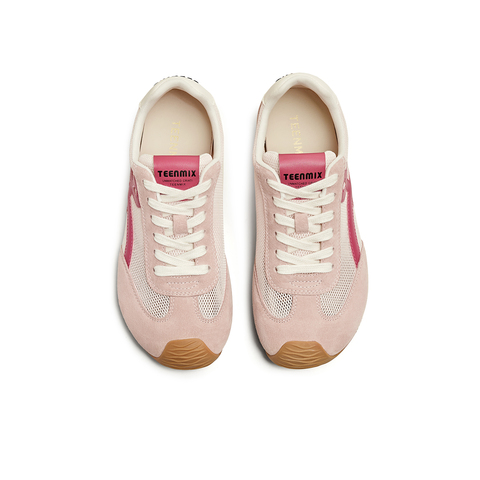 天美意2025夏新款休闲百搭复古平底潮流德训鞋女阿甘鞋KG096BM5