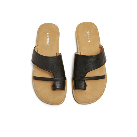 天美意2025夏新款时尚套趾舒适慵懒休闲外穿女一字拖鞋KT073BT5