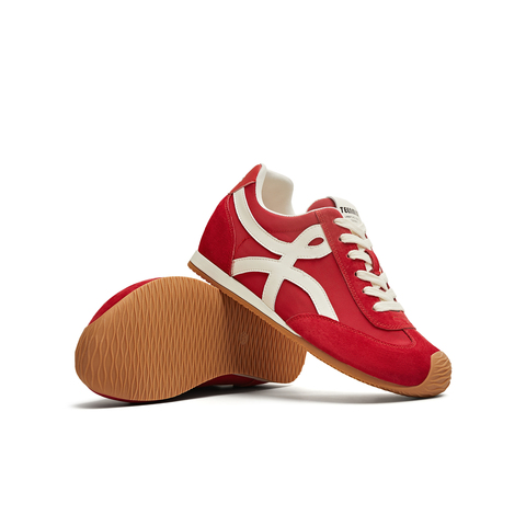 天美意2025秋新款休闲百搭复古平底潮流德训鞋女阿甘鞋KG096CM5