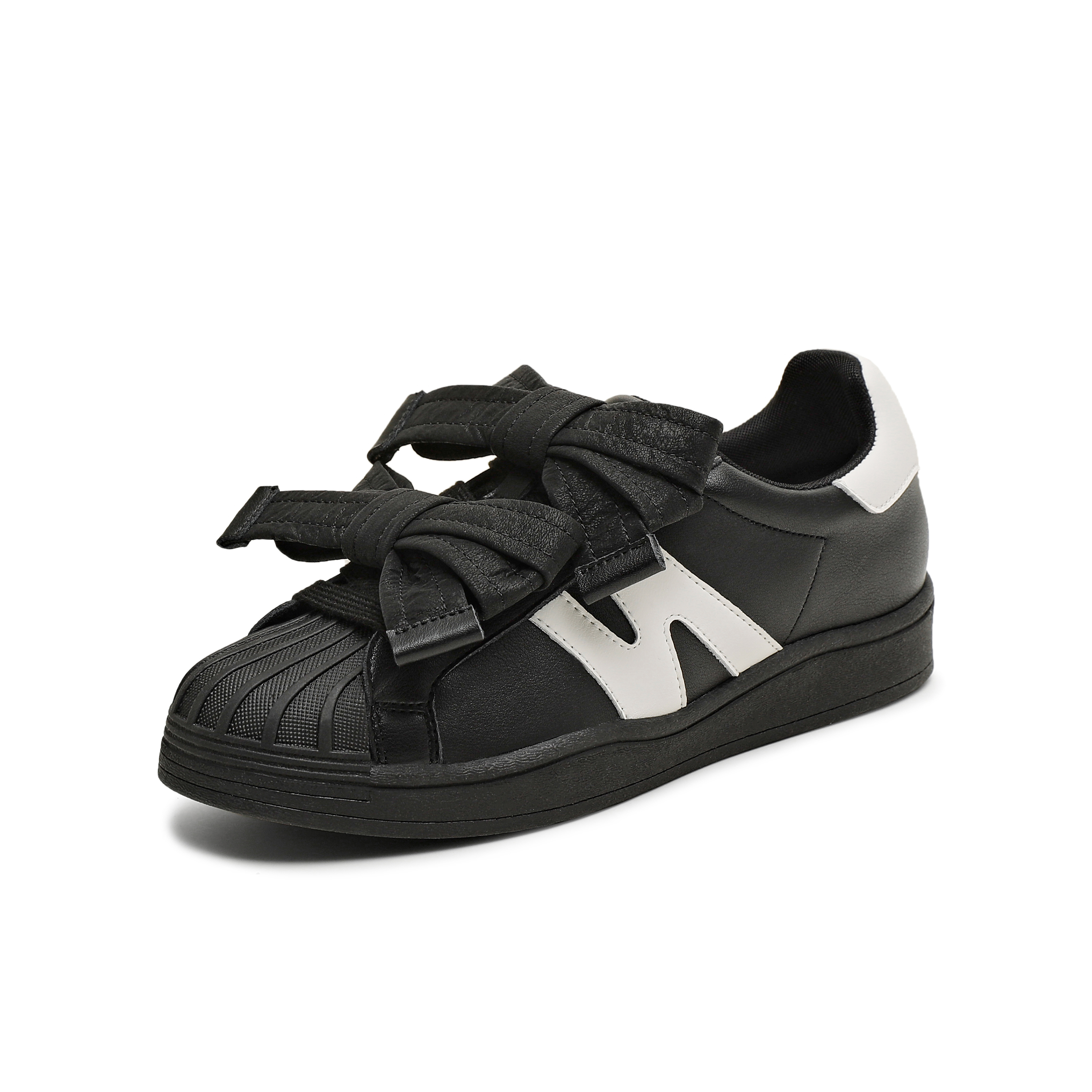 天美意2025夏新款休闲系带大蝴蝶结潮流韩系百搭女板鞋KB073BM5