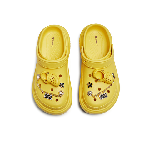 天美意2025夏新款厚底百搭凉鞋增高小个子出游女洞洞鞋KT081BM5