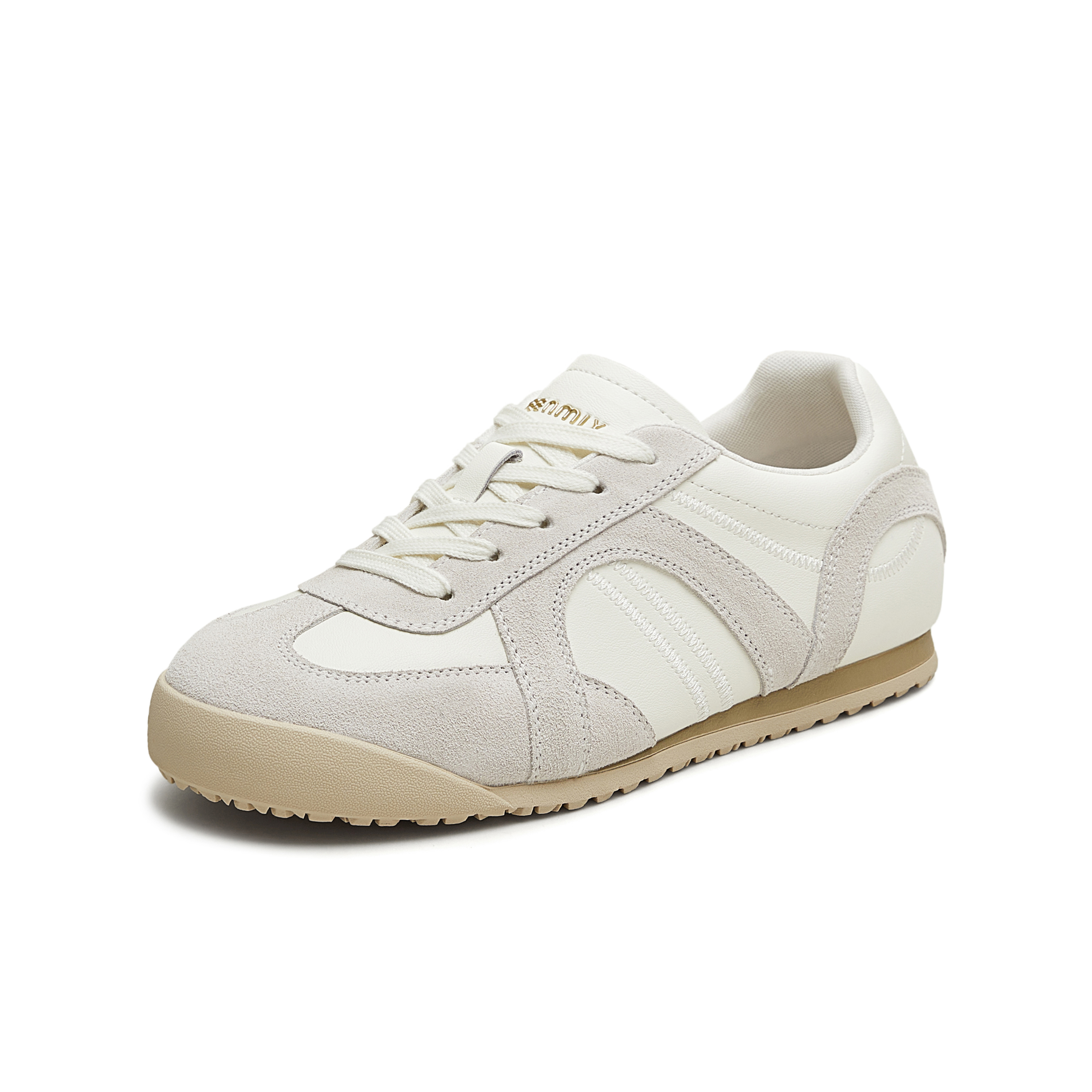 天美意2025秋新款潮流休闲系带拼色复古百搭女德训鞋KG120CM5