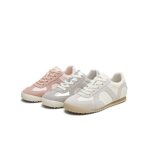 天美意2025秋新款潮流休闲系带拼色复古百搭女德训鞋KG120CM5