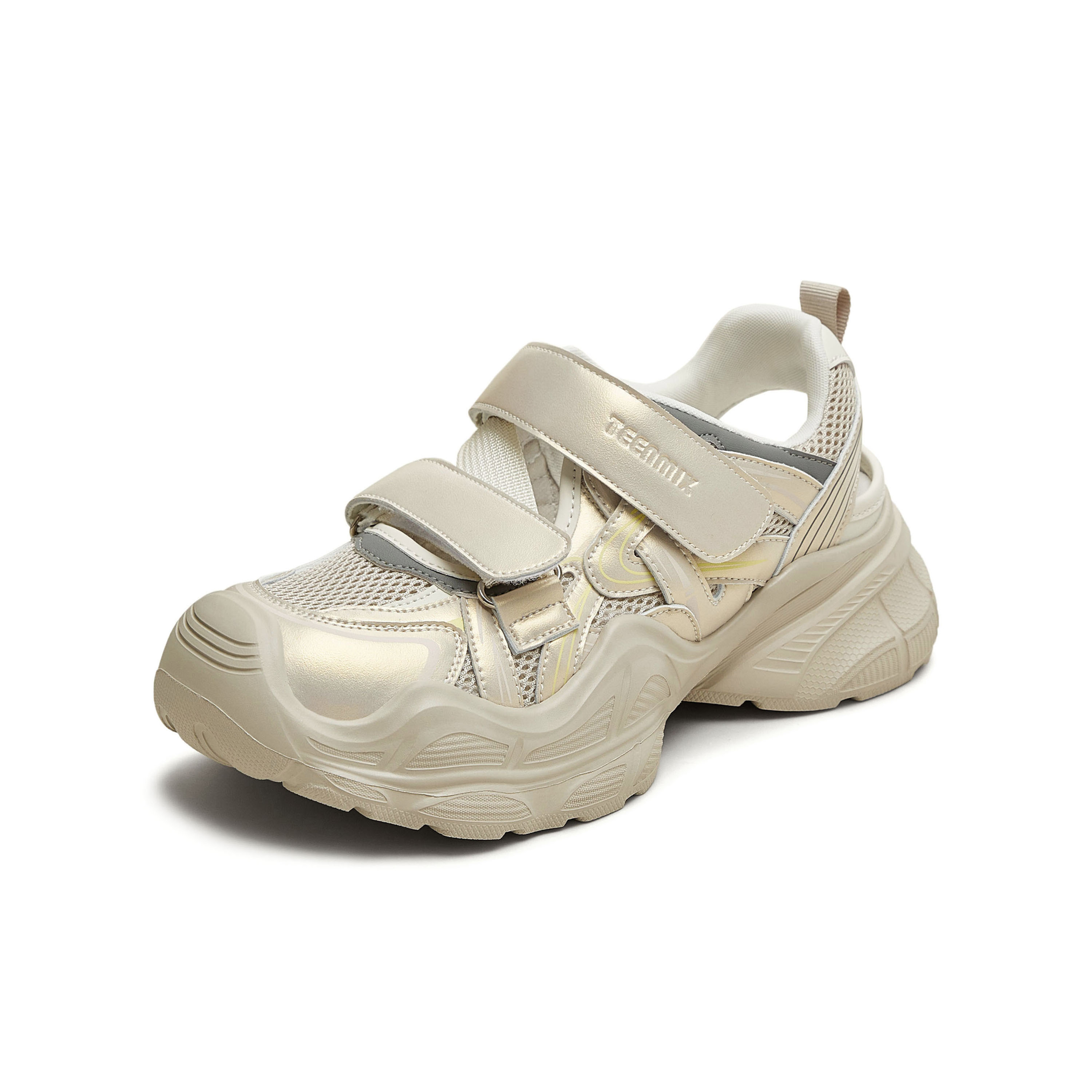 天美意2025秋新款透气厚底魔术贴小个子百搭女老爹凉KD098CA5