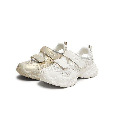 天美意2025秋新款透气厚底魔术贴小个子百搭女老爹凉KD098CA5