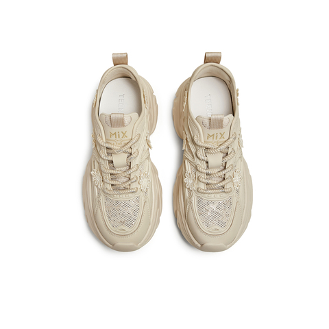 天美意2025夏新款厚底百搭舒适通勤日常系带女老爹鞋KD081BM5