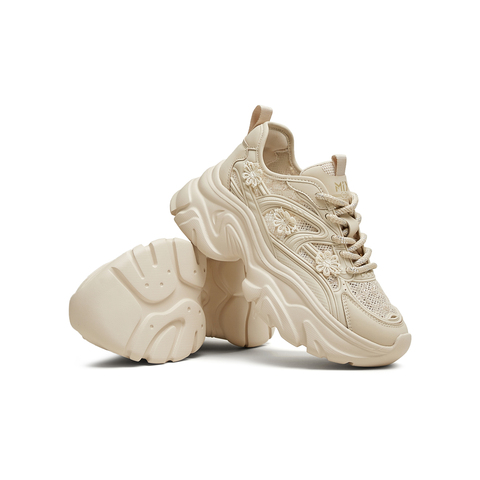 天美意2025夏新款厚底百搭舒适通勤日常系带女老爹鞋KD081BM5